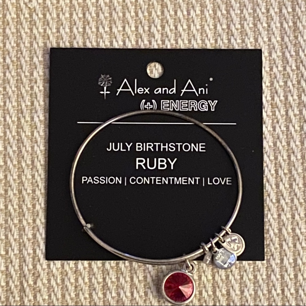 ❣️HOST PICK❣️ July birthstone ruby Alex and Ani bracelet